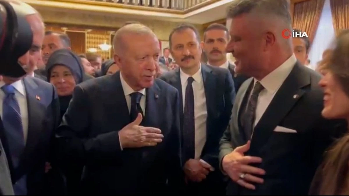 Cumhurbaşkanı Erdoğan, Sadettin Saran ile TBMM'de Görüştü