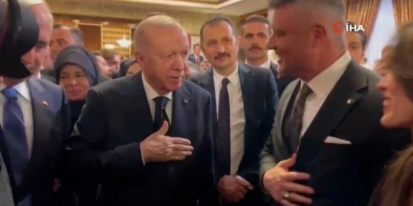 Cumhurbaşkanı Erdoğan, Sadettin Saran ile TBMM'de Görüştü