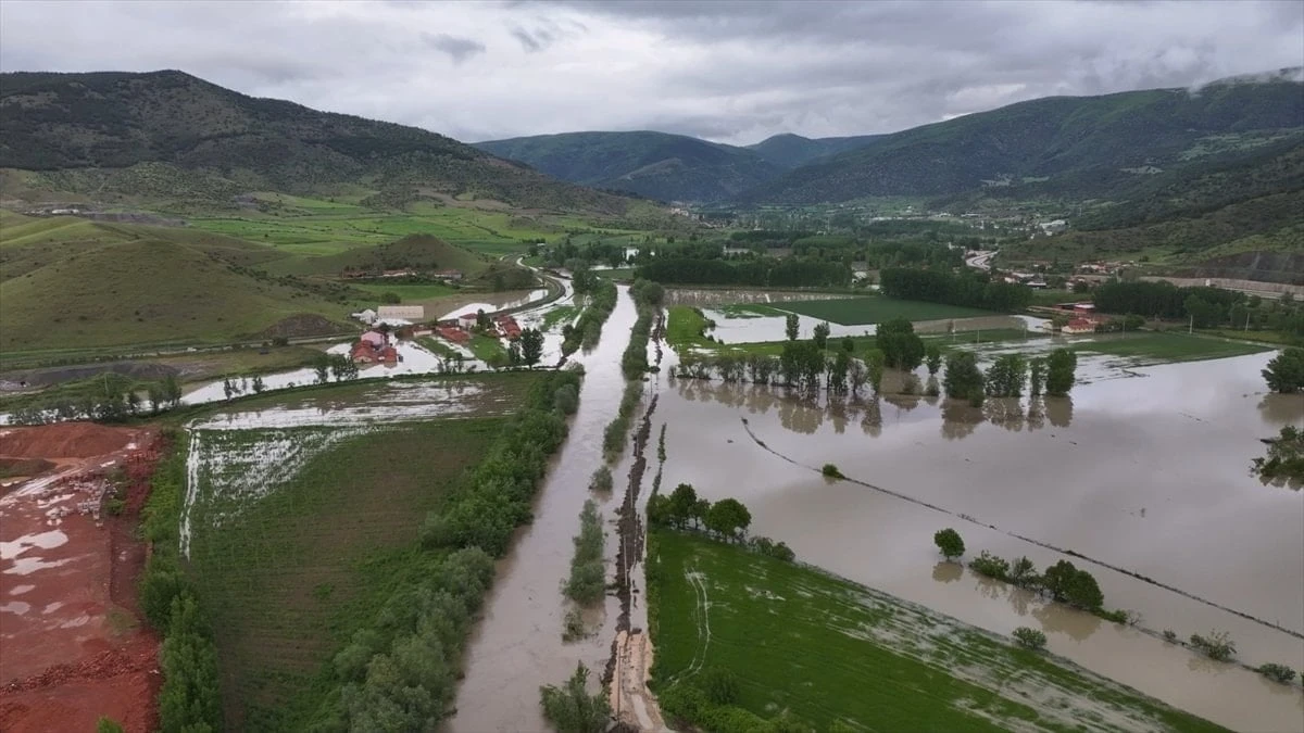 Tokat Turhal'da sağanak sonrası taşkın: Köyler ve tarım zarar gördü