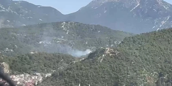Fethiye Dikilitaş'ta orman yangını: Havadan ve karadan müdahale