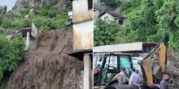 Hatay'da sağanak hayatı felç etti: Antakya'da heyelan