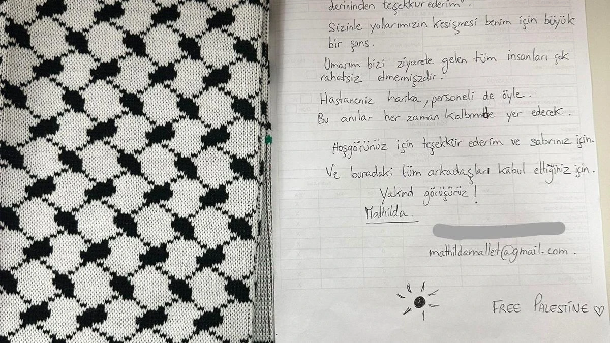 Sumud Filosu aktivisti Mallet'ten Türk sağlıkçılarına teşekkür