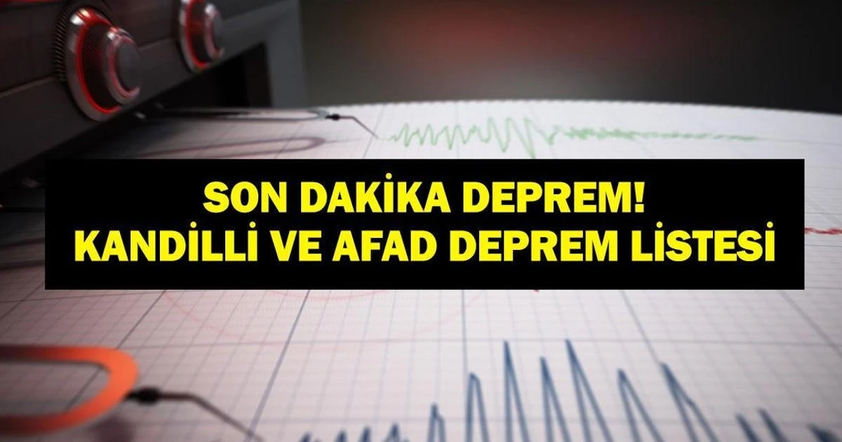 31 Mayıs Son Dakika: Ege Denizi'nde 1.8 Büyüklüğünde Deprem