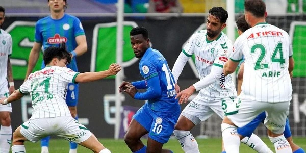 Çaykur Rizespor, Konyaspor'u 3-2 mağlup edip 40 puana ulaştı