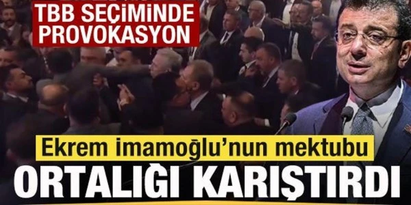TBB seçiminde arbede: İmamoğlu'nun mektubu salonu karıştırdı