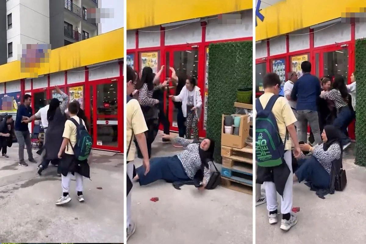 Bursa'da zincir markette çalışan ile müşteri arasında kavga olayı