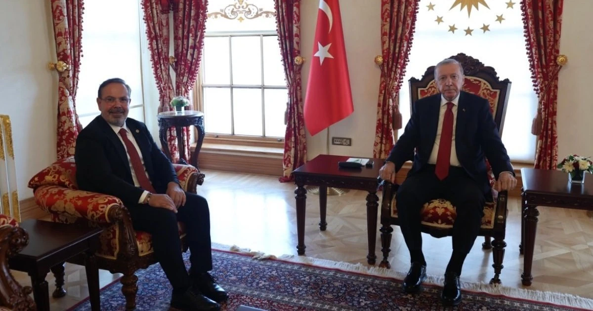 Cumhurbaşkanı Erdoğan, Halis Dalkılıç'ı Dolmabahçe'de kabul etti