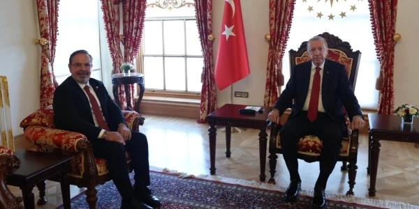 Cumhurbaşkanı Erdoğan, Halis Dalkılıç'ı Dolmabahçe'de kabul etti