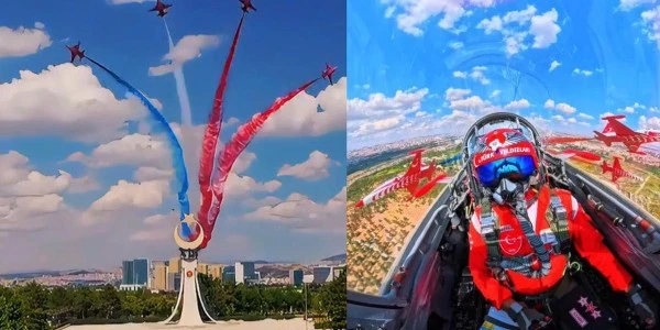 NATO paylaştı: Türk Yıldızları'nın hassas selam uçuşu