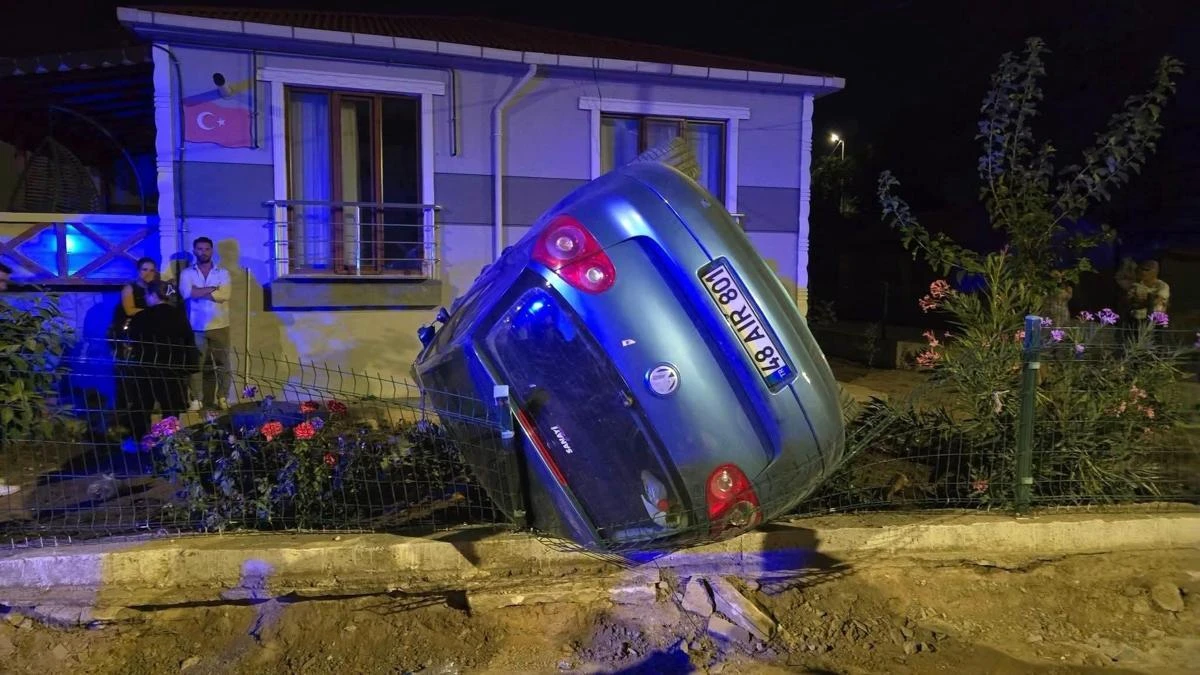 Subaşı'da Takla Atan Otomobil Bahçeye Girdi, Sürücü Yaralandı