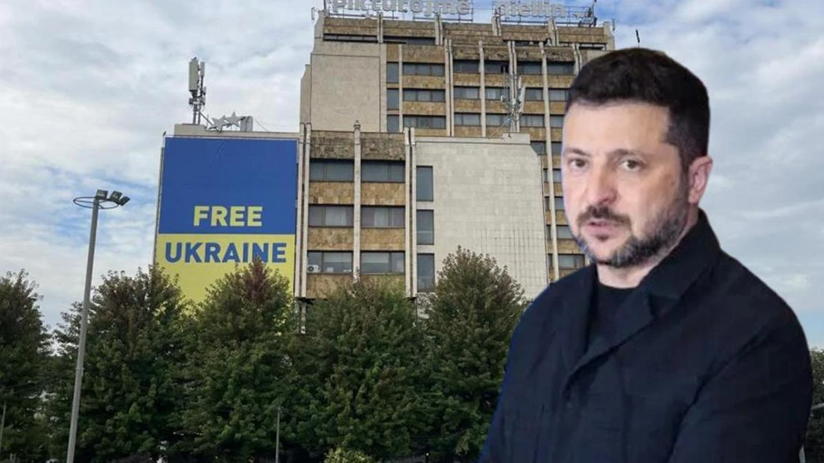 Kosova'da dev Ukrayna bayrağı indirildi, Priştine'den tepki