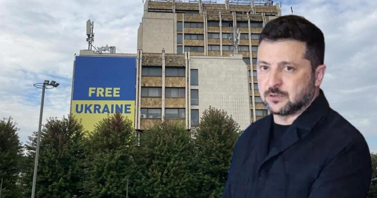 Kosova'da dev Ukrayna bayrağı indirildi, Priştine'den tepki