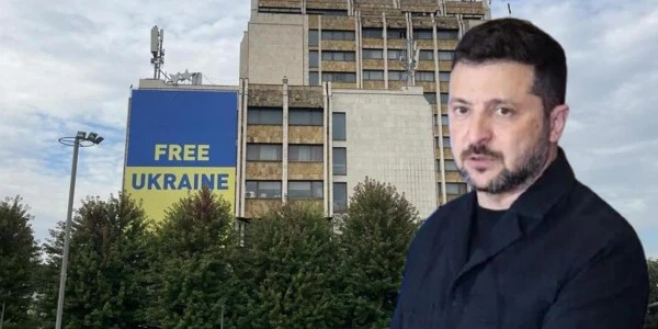 Kosova'da dev Ukrayna bayrağı indirildi, Priştine'den tepki