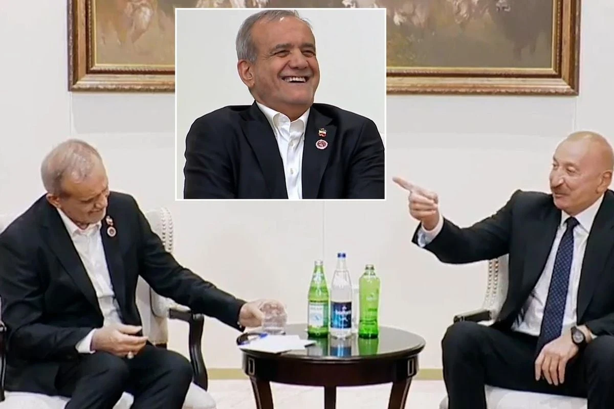Aliyev, Pezeşkiyan’ın masasındaki maden suyunu önerdi