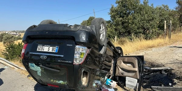 Uşak'ta takla atan otomobilin sürücüsü hayatını kaybetti