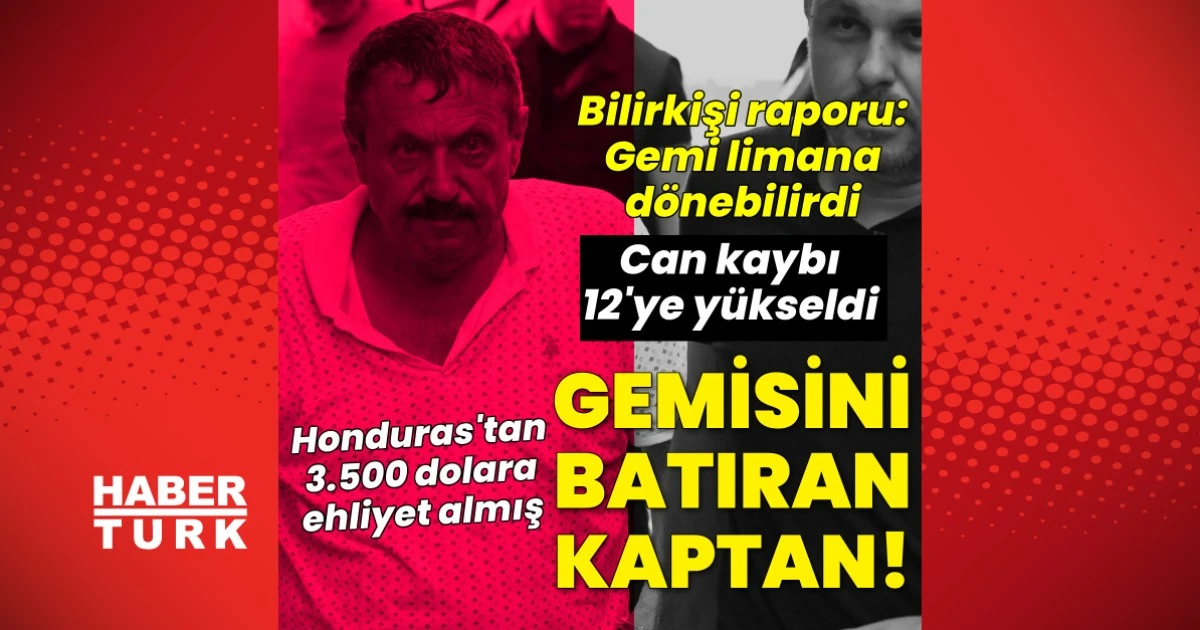Kıbrıs'ta batan gemide yeni detaylar: Kaptan Honduras'tan ehliyet aldı
