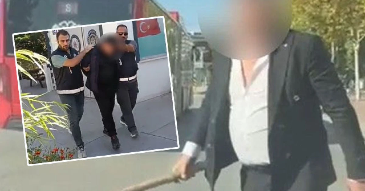 Konya'da lüks araçtan sopayla inip saldırdı: Sürücü tutuklandı