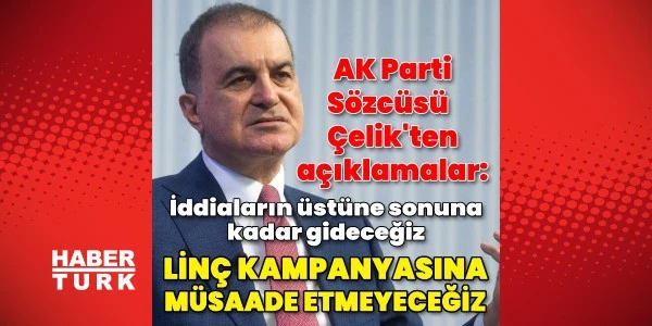 Çelik: Linç kampanyasına izin yok, iddiaların üstüne gidilecek