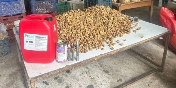 İzmir'de kimyasallarla beyazlatılan 3 ton incir ele geçirildi